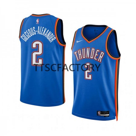 Dres Oklahoma City Thunder Shai Gilgeous-Alexander 2 Nike 2022-23 Icon Edition Plava Swingman - Muške